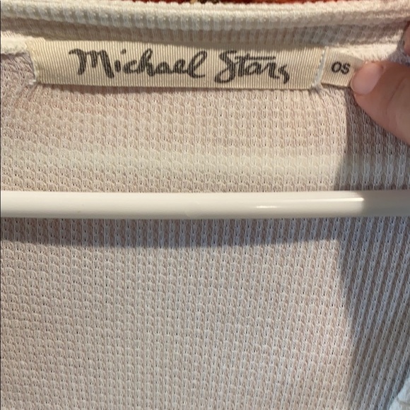 Micheal Stars lace up long sleeve crepe top - Picture 6 of 6
